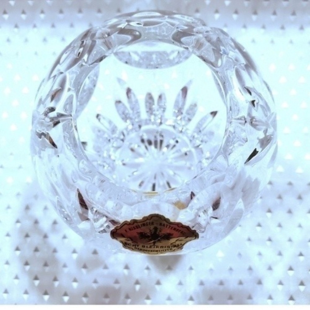 Crystal Austria Kisslinger Rattenberg handcrafted SET Vase Carafe VTG - Picture 8 of 12